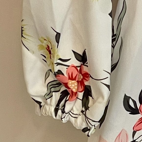 Florcoo Fashion Elegant Print Patchwork O Neck A Line Dress - Picture 2 of 7